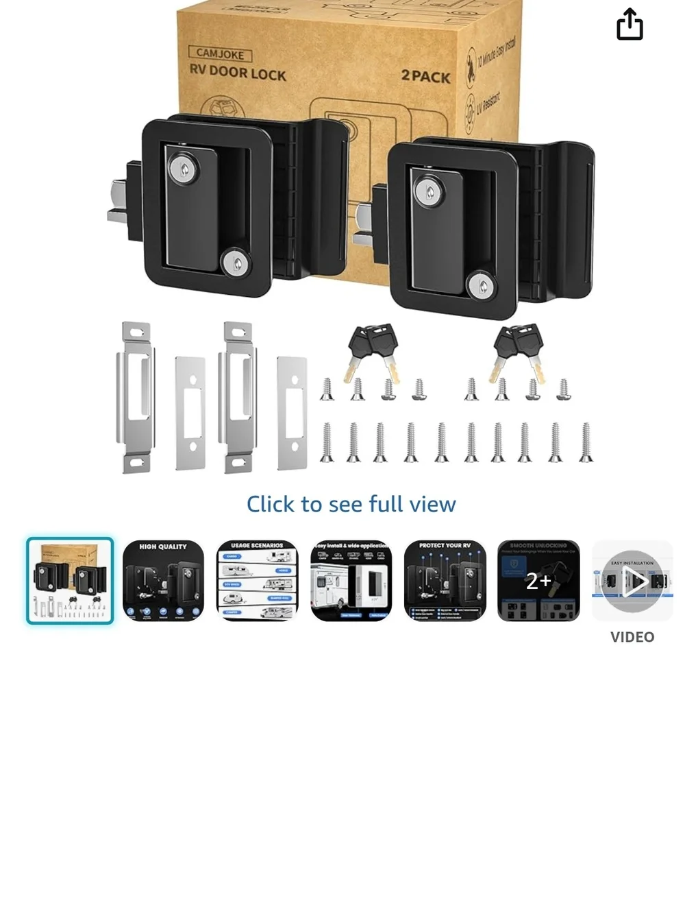 2 Locks Same Key Camper Door Look With Deadbolt (35)